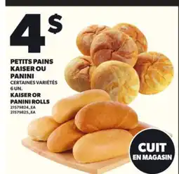 Provigo PETITS PAINS KAISER OU PANINI 6 UN offer