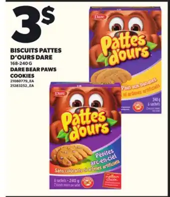 Provigo BISCUITS PATTES D'OURS DARE 168-240 G offer