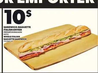 Provigo SANDWICH-BAGUETTE ITALIEN ENTIER, 645 G offer