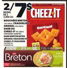 Provigo BOUCHÉES BRETON 132-200 G, CRAQUELINS GRISSOL 120-200 G DARE OU CHEEZ-IT 191-200 G offer