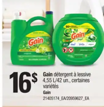 Provigo GAIN DÉTERGENT À LESSIVE, 4,55 L/42 un offer