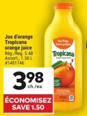 Giant Tiger Jus d'orange Tropicana orange juice offer