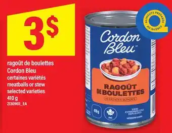 Maxi RAGOÛT DE BOULETTES CORDON BLEU, 410 G offer