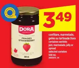 Maxi CONFITURE, MARMELADE, GELÉE OU TARTINADE DORA, 500 ML offer