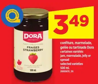 Maxi CONFITURE, MARMELADE, GELÉE OU TARTINADE DORA, 500 ML offer