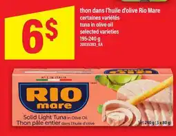 Maxi THON DANS L'HUILE D'OLIVE RIO MARE | TUNA IN OLIVE OIL, 195-240 G offer