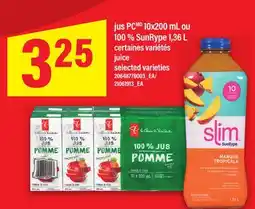 Maxi JUS PC 10X200 ML OU 100 % SUNRYPE 1,36 L offer