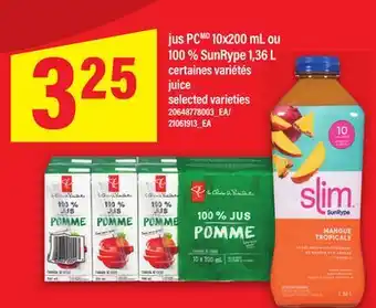 Maxi JUS PC 10X200 ML OU 100 % SUNRYPE 1,36 L offer