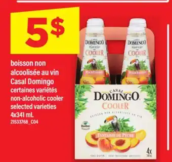 Maxi BOISSON NON ALCOOLISÉE AU VIN CASAL DOMINGO / NON-ALCOHOLIC COOLER, 4X341 ML offer