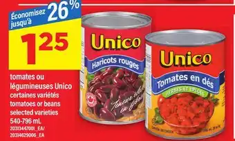 Maxi TOMATES OU LÉGUMINEUSES UNICO, 540-796 ML offer