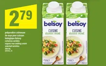 Maxi PRÉPARATION CRÉMEUSE DE SOYA POUR CUISSON BIOLOGIQUE BELSOY, 250 ML offer