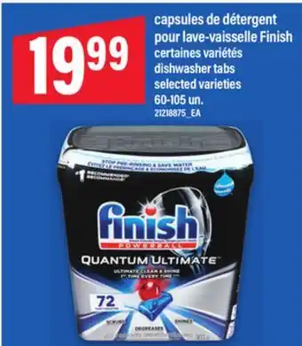 Maxi CAPSULES DE DÉTERGENT POUR LAVE-VAISSELLE FINISH | DISHWASHER TABS 60-105 UN offer