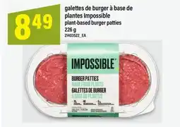 Maxi GALETTES DE BURGER À BASE DE PLANTES IMPOSSIBLE, 226 G offer