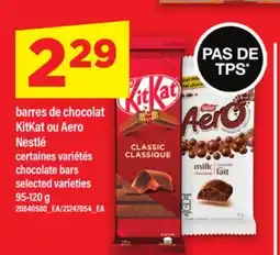 Maxi BARRES DE CHOCOLAT KITKAT OU AERO NESTLÉ | chocolate bars 95-120 g offer