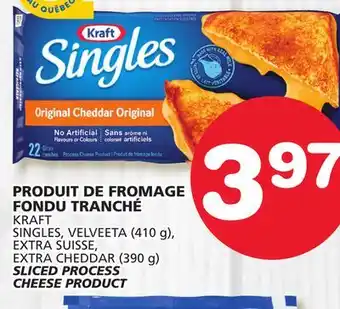 Marches Tradition KRAFT SINGLES, VELVEETA (410 g), EXTRA CHEDDAR (390 g) SLICED PROCESS CHEESE PRODUCT offer