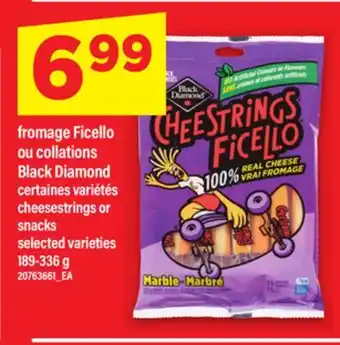 Maxi FROMAGE FICELLO OU COLLATIONS BLACK DIAMOND, 189-336 G offer