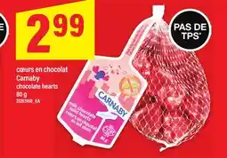 Maxi CŒURS EN CHOCOLAT CARNABY / CHOCOLATE HEARTS, 80 G offer