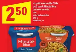 Maxi RIZ PRÊT À RÉCHAUFFER TILDA OU À SERVIR MINUTE RICE, 250 g offer