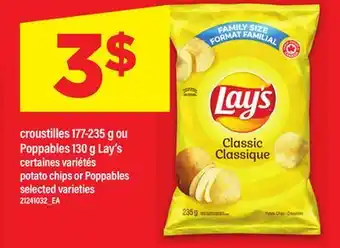 Maxi CROUSTILLES, 177-235 G OU POPPABLES, 130 G LAY'S offer