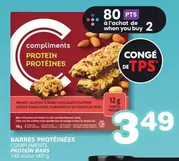 Marches Tradition COMPLIMENTS PROTEIN BARS offer