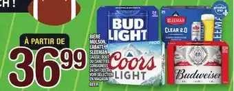 Marche Ami BIÈRE MOLSON, LABATT, SLEEMAN CAISSE, BOUT. OU CANETTES CONSIGNÉES | BEER offer