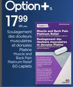 Proxim OPTION+ Muscle and Back Pain Platinum Relief offer