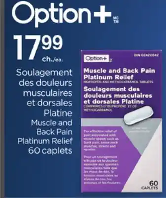 Proxim OPTION+ Muscle and Back Pain Platinum Relief offer