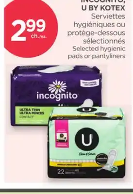 Proxim INCOGNITO, U BY KOTEX offer