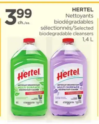 Proxim HERTEL Selected biodegradable cleansers offer