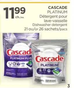 Proxim CASCADE PLATINUM Dishwasher detergent offer