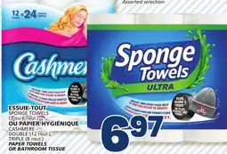 Marché Bonichoix SPONGE TOWELS (3 or 6 roll) CASHMERE PAPER TOWELS OR BATHROOM TISSUE offer