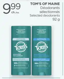 Proxim TOM'S OF MAINE Selected deodorants offer