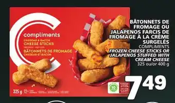 Marché Bonichoix COMPLIMENTS FROZEN CHEESE STICKS OR JALAPENOS STUFFED WITH offer