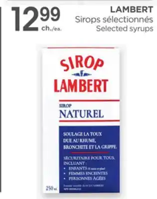 Proxim LAMBERT Selected syrups offer