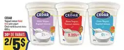 Marché Adonis CEDAR YOGOURT NATURE HALAL | HALAL PLAIN YOGURT offer