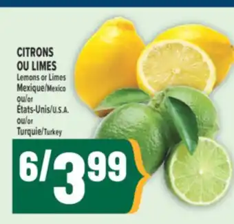 Marché Adonis CITRONS OU LIMES | LEMONS OR LIMES offer