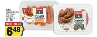 Marché Adonis ROMA SAUCISSES ITALIENNES | ROMA ITALIAN SAUSAGES offer