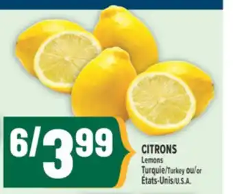 Marché Adonis CITRONS | LEMONS offer