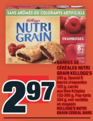 Super C BARRES DE CÉRÉALES NUTRI GRAIN KELLOGG'S | KELLOGG'S NUTRI GRAIN CEREAL BARS offer