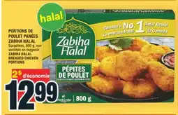 Super C PORTIONS DE POULET PANÉES ZABIHA HALAL | ZABIHA HALAL BREADED CHICKEN PORTIONS offer