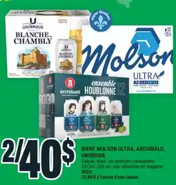 Super C BIÈRE MOLSON ULTRA, ARCHIBALD, UNIBROUE | BEER offer