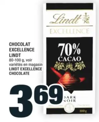 Super C CHOCOLAT EXCELLENCE LINDT | LINDT EXCELLENCE CHOCOLATE offer