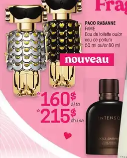 Uniprix PACO RABANNE FAME Eau de toilette ou/or eau de parfum offer