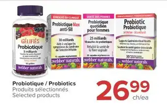 Jean Coutu WEBBER NATURALS Probiotics Selected products offer