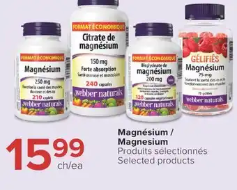 Jean Coutu WEBBER NATURALS Magnesium offer