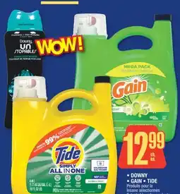 Jean Coutu DOWNY, GAIN, TIDE Selected laundry products offer