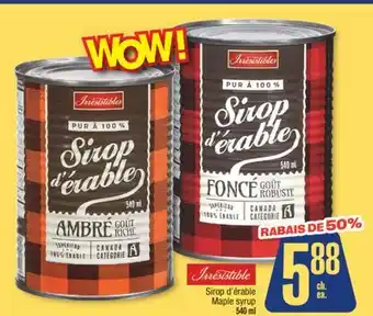 Jean Coutu Irresistible Maple syrup offer