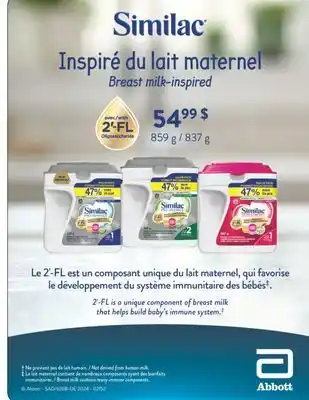 Jean Coutu Similac Breast milk-inspired offer