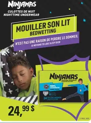 Jean Coutu NINJAMAS NIGHTTIME UNDERWEAR offer