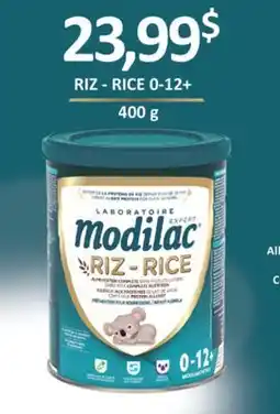 Jean Coutu MODILAC RICE 0-12+ Selected Products offer